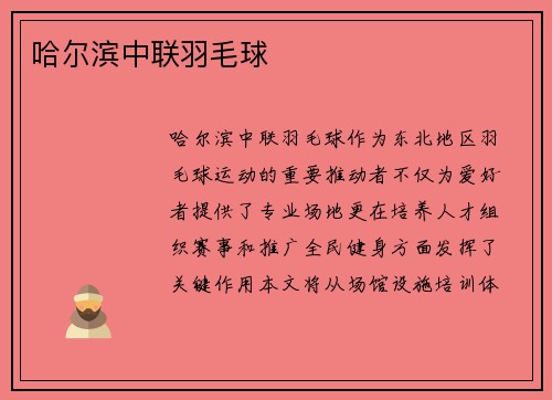 哈尔滨中联羽毛球