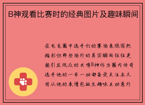 B神观看比赛时的经典图片及趣味瞬间
